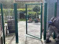 Single Pedestrian Metal Mesh Gate at Heaton Fold Garden Centre